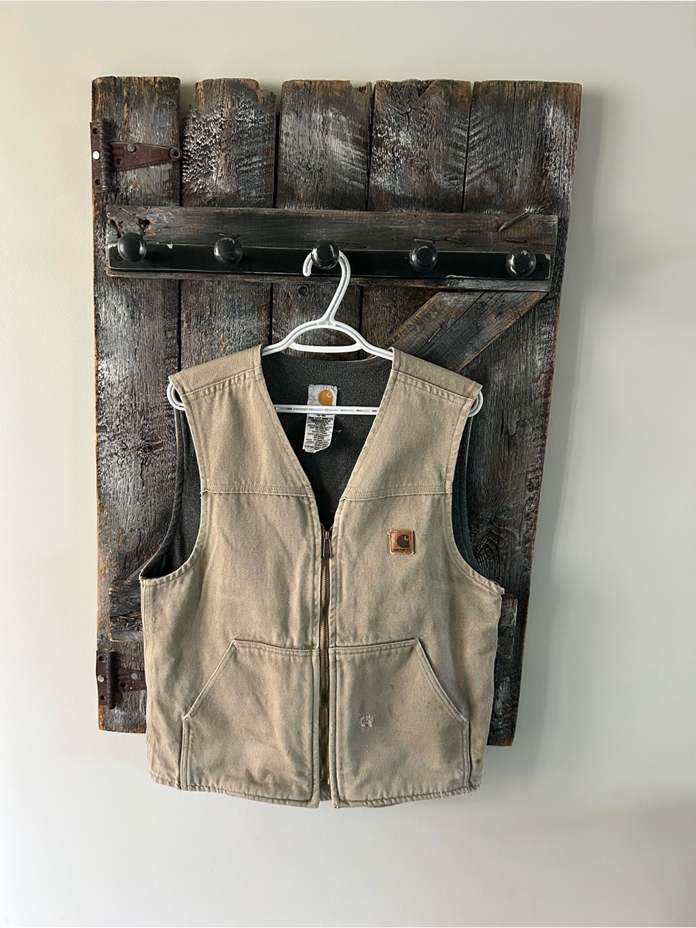 Men's Carhartt Khaki/Tan Canvas Work Vest